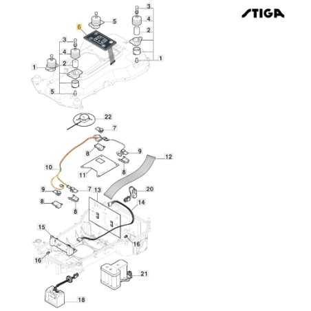Keyboard robot mower models A1000 A1500 ORIGINAL STIGA 381800401/1 | NewgardenParts.com