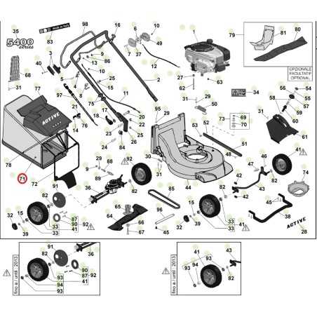 ORIGINAL ACTIVE schwarzer Korb für Rasenmäher Modelle 5400 sb 050725 | NewgardenParts.com