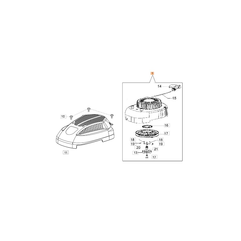 Avviamento tagliaerba modelli G53PK G53TK ORIGINALE OLEOMAC L66150248