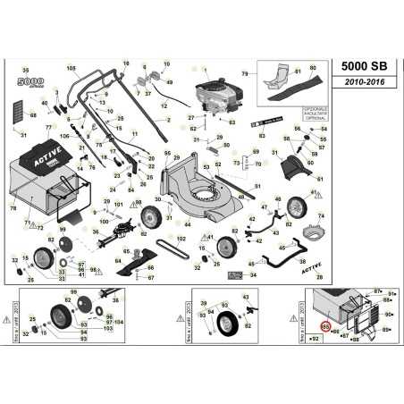 ORIGINAL ACTIVE panier vert toile tondeuse modèles 5000 050044 | NewgardenParts.com