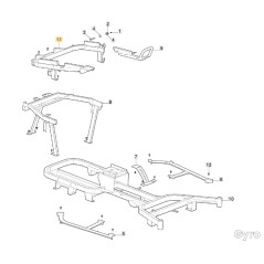 Armlehnenrahmen Traktor Modelle GYRO500e ORIGINAL STIGA 387800065/0 | NewgardenParts.com
