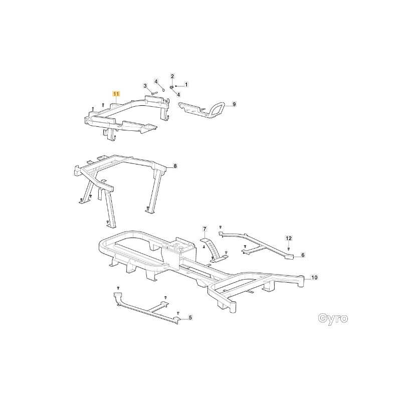 Armrest frame tractor models GYRO500e ORIGINAL STIGA 387800065/0
