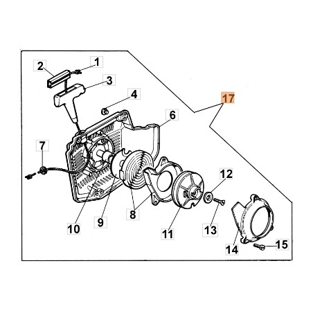 Avviamento troncatore modelli 999TTA ORIGINALE EMAK 099900336AR | NewgardenParts.com