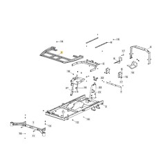 Bastidor de reposapiés para tractor cortacésped ORIGINAL STIGA 387800071/0 | NewgardenParts.com