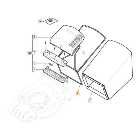 Frame bag mower mower models AL446SLi ORIGINAL STIGA 181006409/1 | NewgardenParts.com