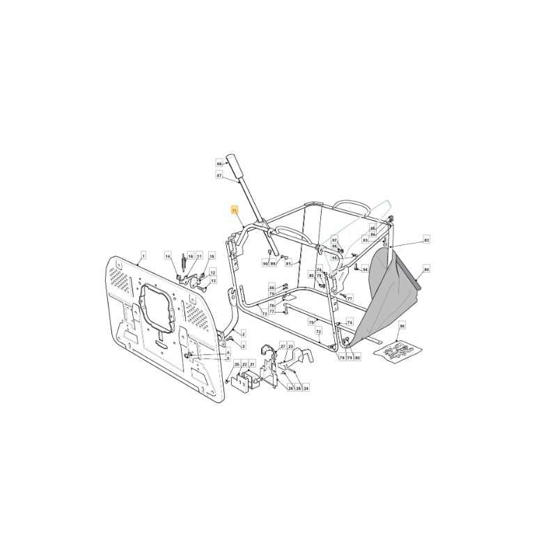 Frame bag lawn tractor mower models 1440H ORIGINAL STIGA 382800079/1