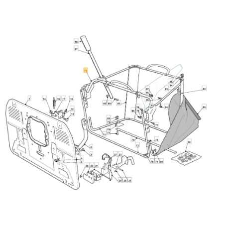 Bastidor de la bolsa del tractor de césped ORIGINAL STIGA 382800079/1 | NewgardenParts.com