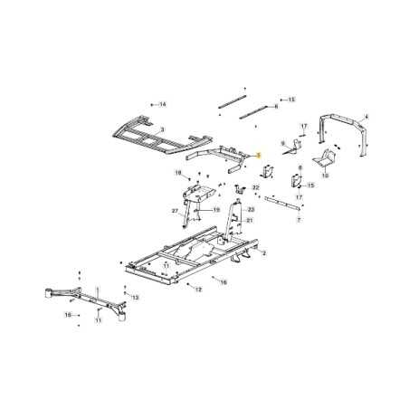 Bastidor superior de modelos de tractor GYRO900e ORIGINAL STIGA 387800069/0 | NewgardenParts.com