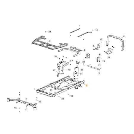 Frame for lawn tractor models GYRO900e ORIGINAL STIGA 387800067/0 | NewgardenParts.com