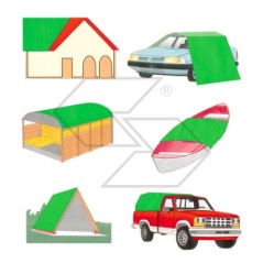 Tarpaulin with eyelets 4x6 m reinforced corners waterproof washable tear proof