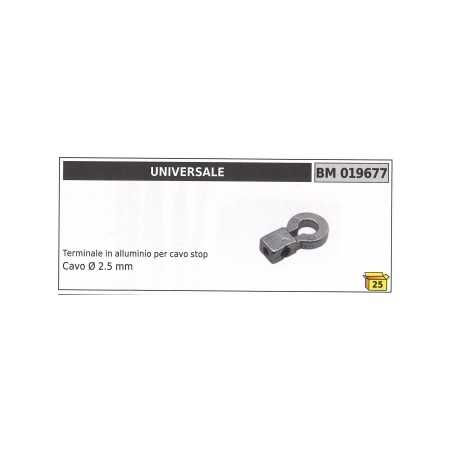 UNIVERSAL-Klemme aus Aluminium für Stoppkabel Ø 2,5 mm, Code 019677 | NewgardenParts.com