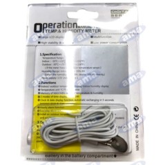 Termometro digitale per interni / esterni in abs -50 +70 Â° MIN / MAX - 95814