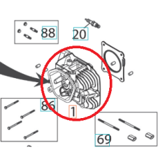 CULASSE AVEC SOUPAPES 532429254 ORIGINAL HUSQVARNA | NewgardenParts.com