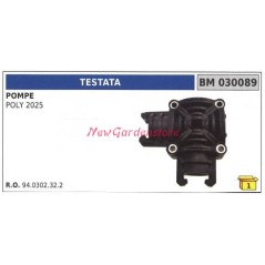 Tête de pompe UNIVERSELLE pompe UNIVERSELLE Bertolini POLY 2025 030089 | NewgardenParts.com