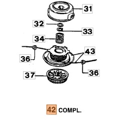 Nylonbürstenkopf ORIGINAL EMAK Modelle 433BP 60012020A | NewgardenParts.com