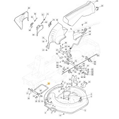 ORIGINAL STIGA lawn tractor cutting deck front link 1278400560 | NewgardenParts.com