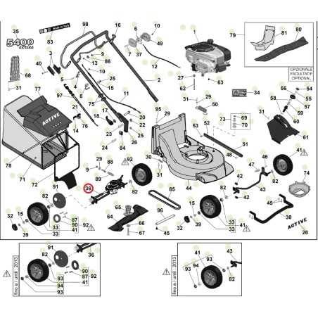 ORIGINAL ACTIVE 71 mm Riemenscheibe Getriebe Rasenmäher Mäher 050003 | NewgardenParts.com