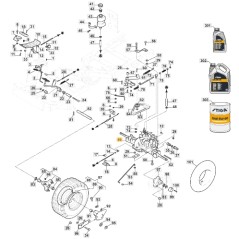 Trasmissione posteriore trattorino modelli PARK420 ORIGINALE STIGA 1137-0126-01 COMPLETA
