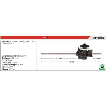 Trasmissione trazione semovenza EFCO OLEOMAC tagliaerba rasaerba serie LR 53 | NewgardenParts.com