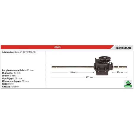 Trasmissione trazione semovenza EFCO per rasaerba tosaerba serie AR 44 | NewgardenParts.com