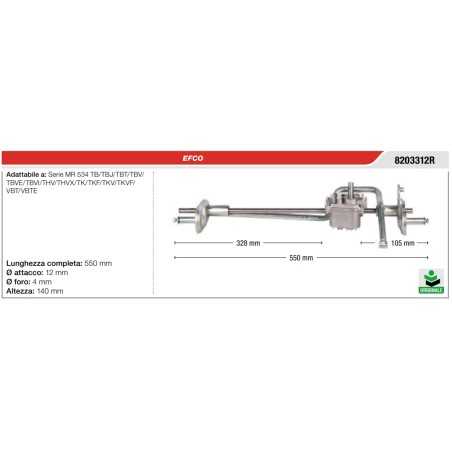 Trasmissione trazione semovenza EFCO rasaerba tosaerba serie MR 534 8203312R | NewgardenParts.com