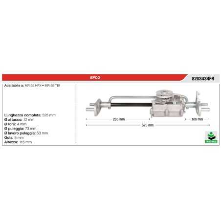 Trasmissione trazione semovenza EFCO trattorino rasaerba tosaerba serie MR 55 HFX | NewgardenParts.com