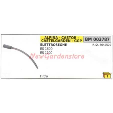 Tuyau d'huile avec filtre d'aspiration GGP pour scie électrique ES1600 ES1700 003787 | NewgardenParts.com