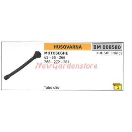 Tuyau d'huile HUSQVARNA pour tronçonneuses 61 66 266 268 272 281 008580 | NewgardenParts.com
