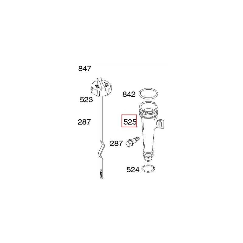Tubo asta livello olio originale motore rasaerba BRIGGS & STRATTON 691320