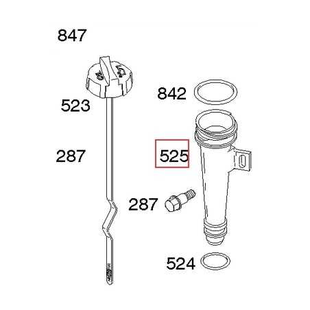 Original BRIGGS & STRATTON Rasenmähermotor-Ölmessstabrohr 691320 | NewgardenParts.com