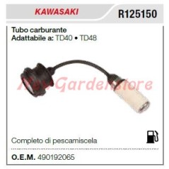 Fuel line with scrimmer KAWASAKI brushcutter TD40 TD48 R125150 | NewgardenParts.com