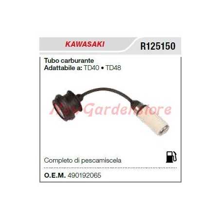 Fuel line with scrimmer KAWASAKI brushcutter TD40 TD48 R125150 | NewgardenParts.com