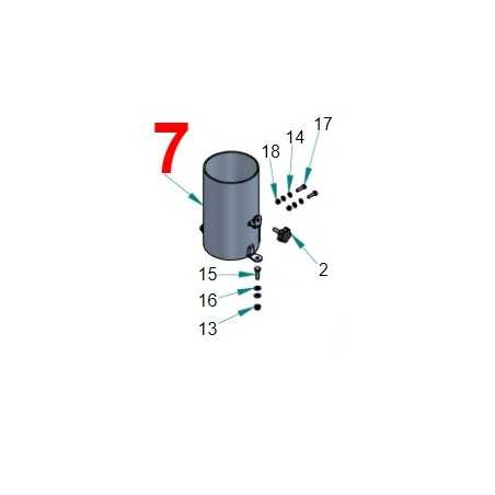 Tubo imboccatore rigido di raccolta in acciaio zincato aspiratore PERUZZO | NewgardenParts.com