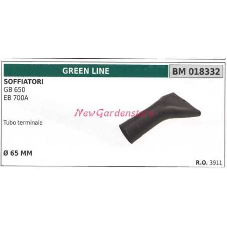 Tubo terminale soffiatore GB 650 EB 700A GREENLINE 018332 | NewgardenParts.com