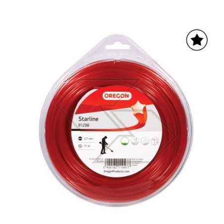 Válvula de alambre para desbrozadora OREGON sección en estrella Ø 2,7 mm longitud 71m | NewgardenParts.com
