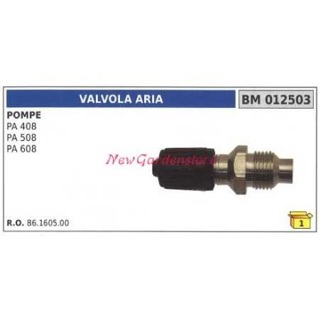 Luftventil UNIVERSAL Bertolini-Pumpe PA 408 508 608 012503 | NewgardenParts.com