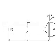 LOMBARDINI diesel engine exhaust valve 710 7LD600 723 725 7LD665 904 914 | NewgardenParts.com