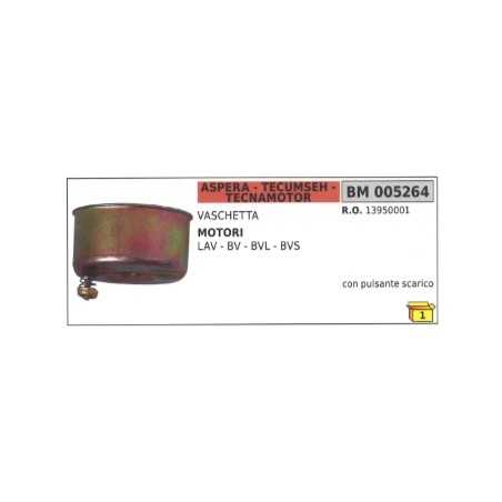 Bouton de vidange tondeuse à gazon ASPERA LAV - BV - BVL - BVS | NewgardenParts.com