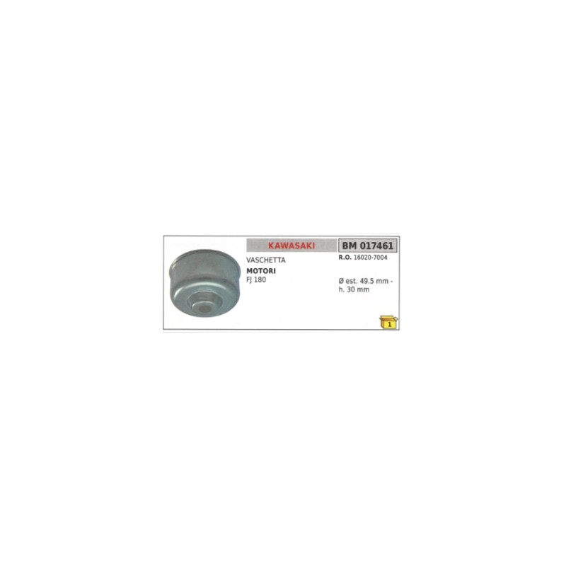 Bandeja de agua KAWASAKI motoazada FJ 180 Ø exterior 49,5 mm altura 30 mm 16020-7004