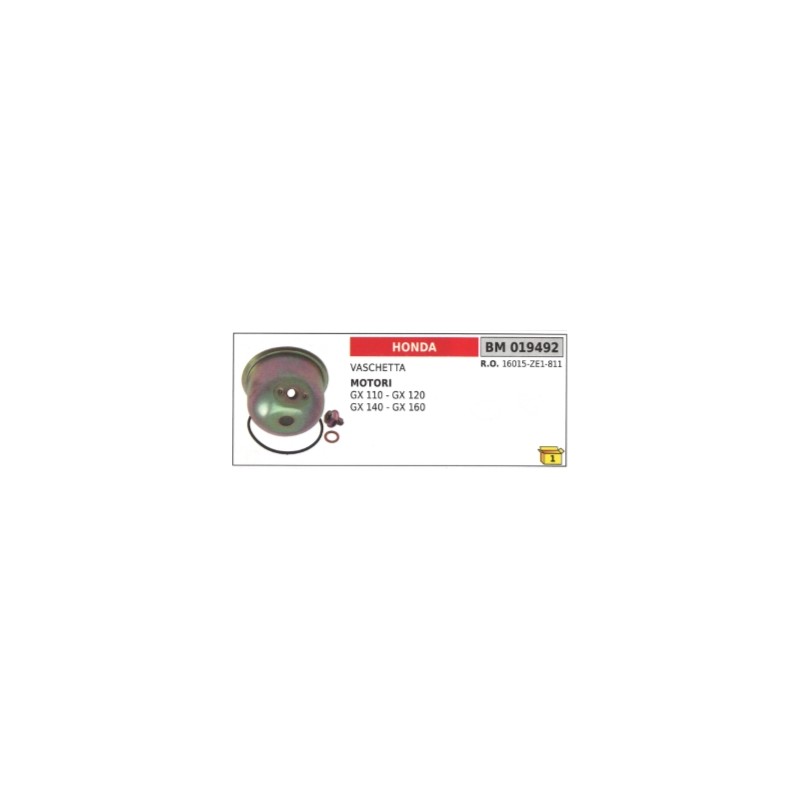 Vaschetta motore HONDA rasaerba GX110 - GX120 - GX140 - GX160 16015-ZE1-811