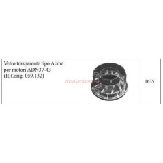 ACME clear glass for walking tractor ADN37-43 1635 | NewgardenParts.com