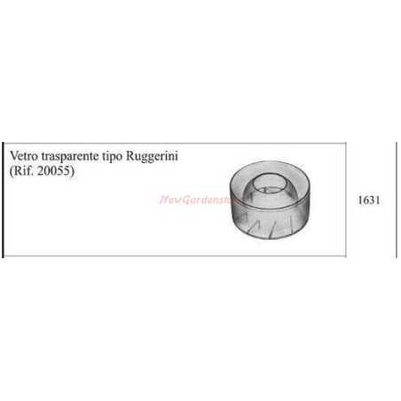 RUGGERINI clear glass for walking tractor 1631 | NewgardenParts.com