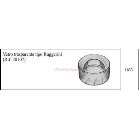 RUGGERINI clear glass for walking tractor 1633 | NewgardenParts.com