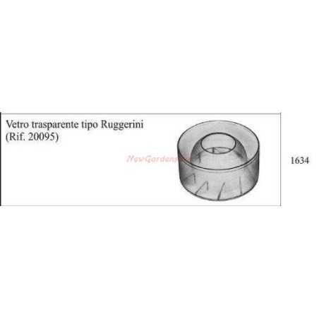 RUGGERINI clear glass for walking tractor 1634 | NewgardenParts.com