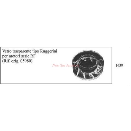 Vidrio transparente RUGGERINI para motocultor RF 1639 | NewgardenParts.com