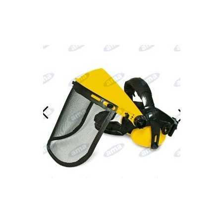 Professional protective visor with mesh screen and AMA ear muffs | NewgardenParts.com