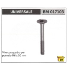 Vite con quadro per pomello M6 x 50 mm UNIVERSALE rasaerba 017103 | NewgardenParts.com