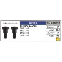 Tornillo de embrague Desbrozadora ZOMAX recortadora ZMG 3302 ZMG 4302 ZMG 5302 4.010.0111.02 | NewgardenParts.com
