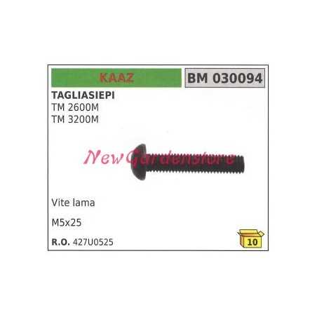 Tornillo de la cuchilla KAAZ TM 2600M cortasetos 030094 | NewgardenParts.com