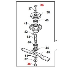 ORIGINAL GIANNI FERRARI blade plate pulley screw GTM155 professional machine | NewgardenParts.com